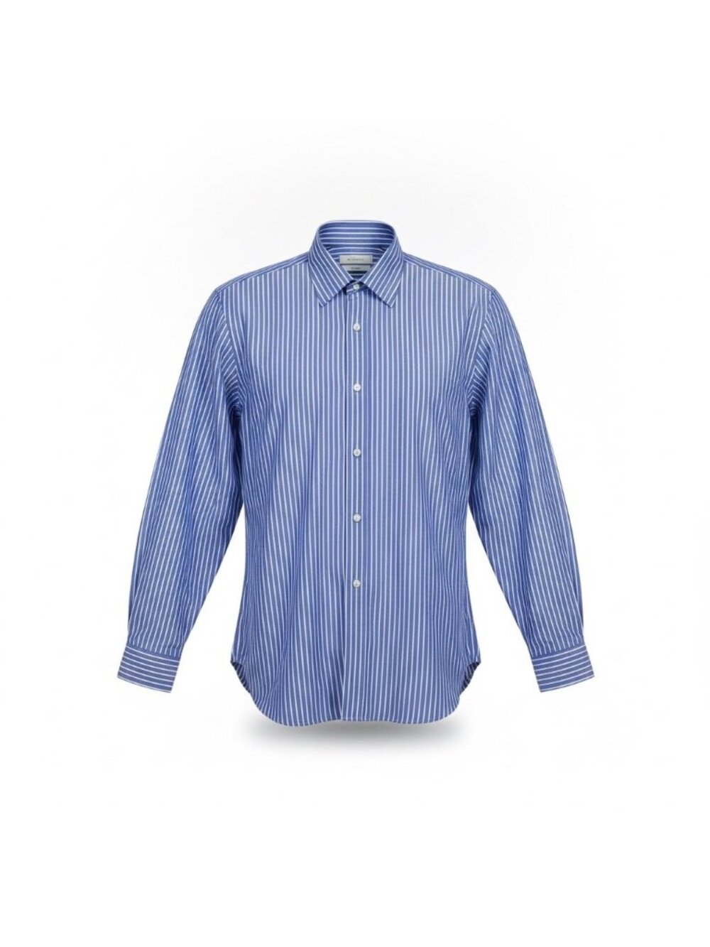 Banana Republic Mens Blue Cotton Striped Long Sleeve Dress Shirt Size XL 17-17.5